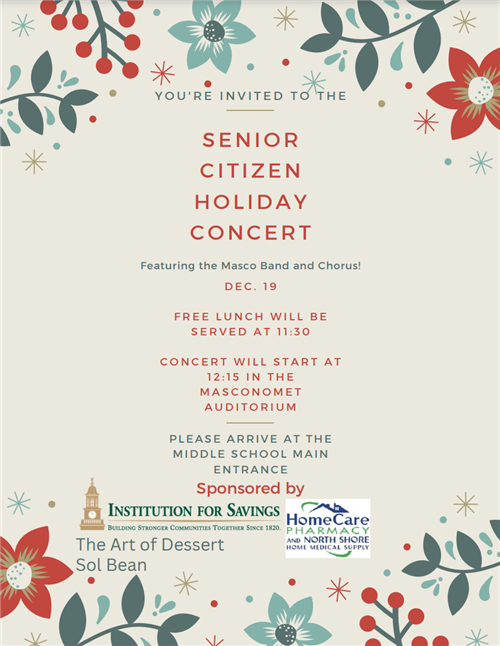 COA holiday concert flier